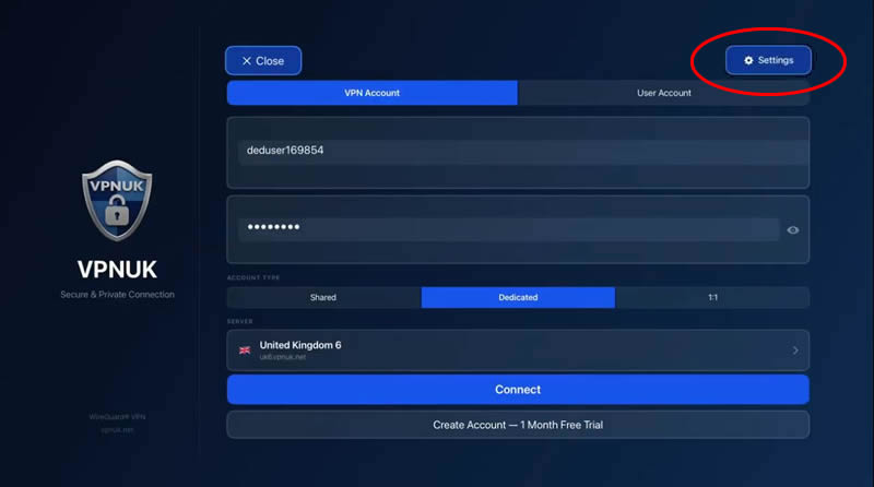 Setup VPNUK