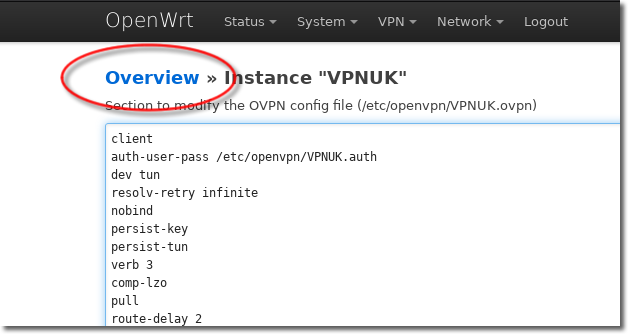 VPNUK OpenWRT setup guide - OpenVPN