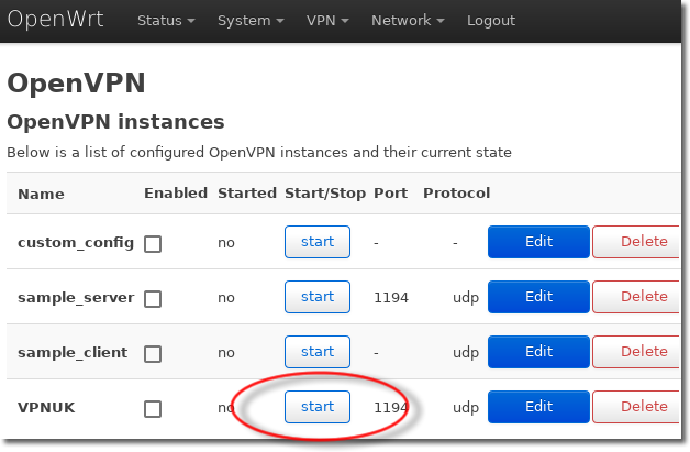 VPNUK OpenWRT setup guide - OpenVPN