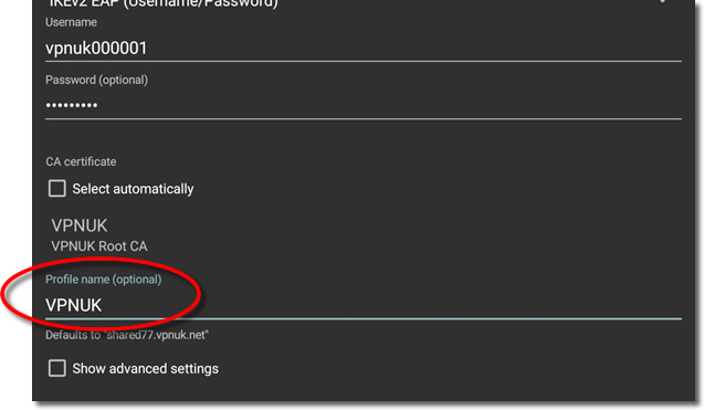 VPNUK strongSwan VPN Client Setup over IKEv2